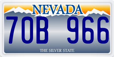 NV license plate 70B966