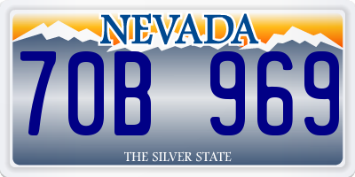 NV license plate 70B969