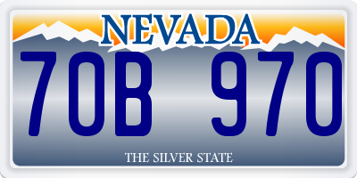 NV license plate 70B970