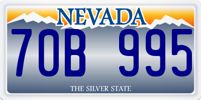 NV license plate 70B995