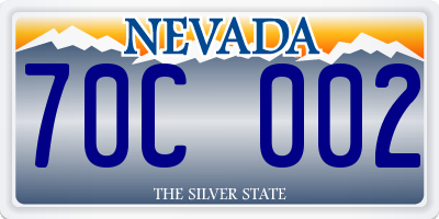 NV license plate 70C002