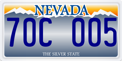 NV license plate 70C005