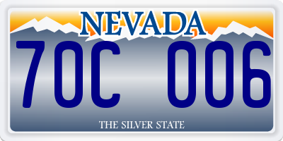 NV license plate 70C006