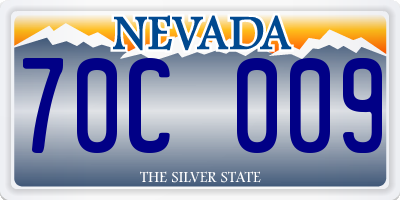 NV license plate 70C009