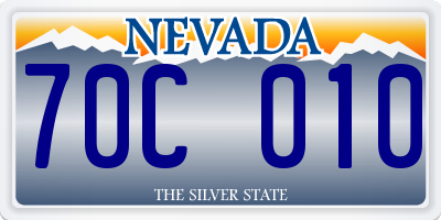 NV license plate 70C010