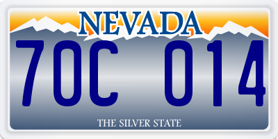 NV license plate 70C014