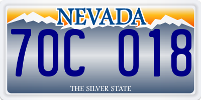 NV license plate 70C018