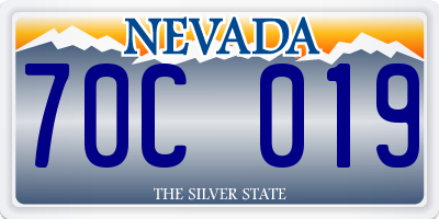 NV license plate 70C019