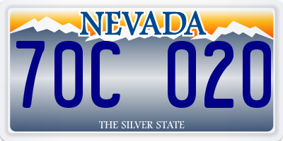 NV license plate 70C020