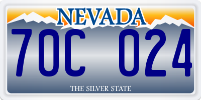 NV license plate 70C024