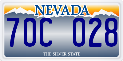 NV license plate 70C028