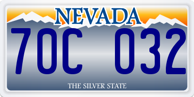 NV license plate 70C032