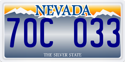 NV license plate 70C033
