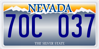 NV license plate 70C037