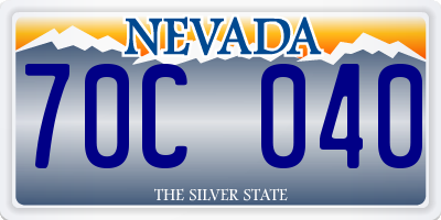 NV license plate 70C040