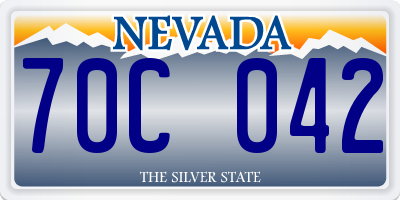 NV license plate 70C042