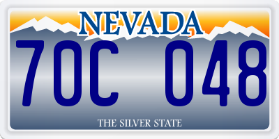 NV license plate 70C048