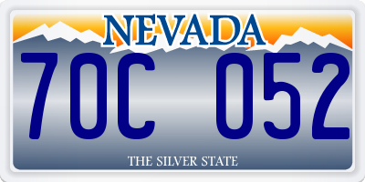 NV license plate 70C052