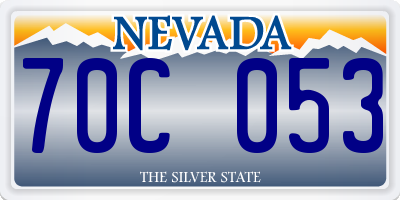 NV license plate 70C053