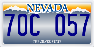 NV license plate 70C057