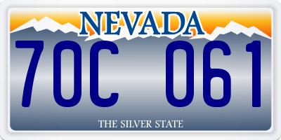 NV license plate 70C061