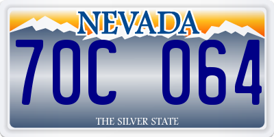 NV license plate 70C064