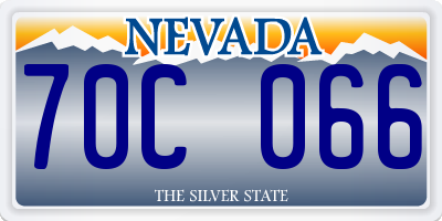 NV license plate 70C066