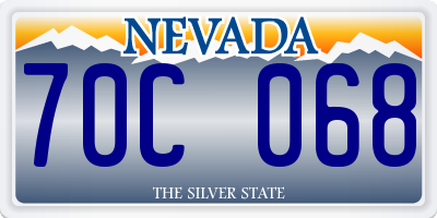 NV license plate 70C068