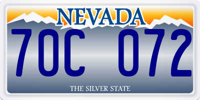 NV license plate 70C072