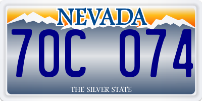 NV license plate 70C074