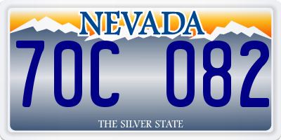 NV license plate 70C082