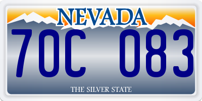 NV license plate 70C083