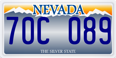 NV license plate 70C089