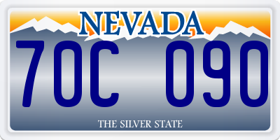 NV license plate 70C090