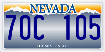 NV license plate 70C105