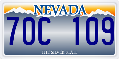NV license plate 70C109