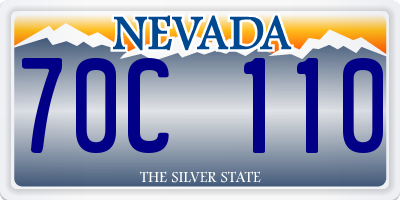 NV license plate 70C110