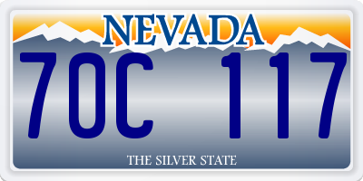 NV license plate 70C117