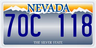 NV license plate 70C118