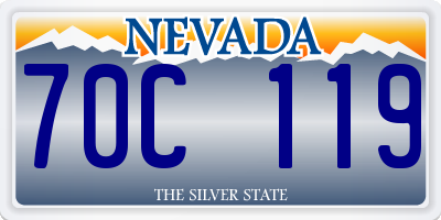 NV license plate 70C119