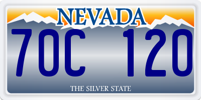 NV license plate 70C120
