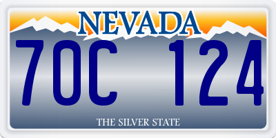 NV license plate 70C124