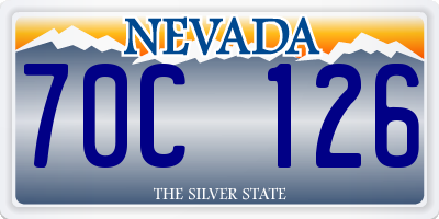 NV license plate 70C126