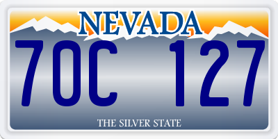 NV license plate 70C127