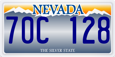 NV license plate 70C128