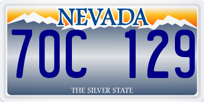 NV license plate 70C129