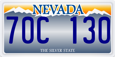 NV license plate 70C130