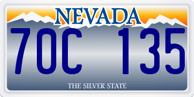 NV license plate 70C135