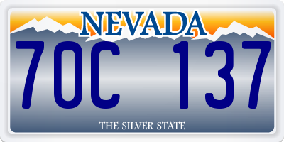 NV license plate 70C137