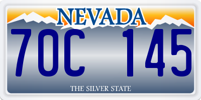 NV license plate 70C145